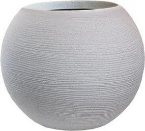 Vaso in resina da esterno interno tondo a sfera d.40x33h Botticelli Beige