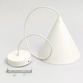 Lampada a sospensione con cavo ETNA II 1xE27/15W/230V Ø 18,5 cm bianca
