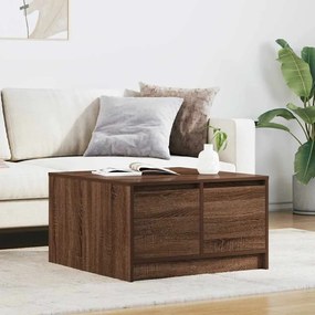 Tavolino Da Salotto Con Cassetti Rovere Marrone 70,5x70x40 Cm /