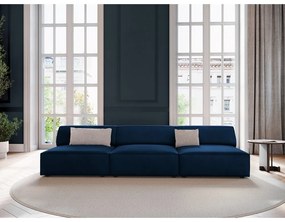 Divano in velluto blu scuro 240 cm Jodie - Micadoni Home