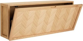 Scarpiera a cerniera in legno di quercia Herringbone - Hübsch