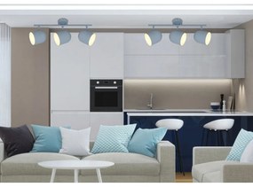 Lampada da soffitto azzurra con paralume in metallo 55x10 cm Azuro - Candellux Lighting