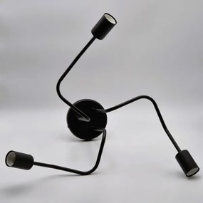 Lampadario a plafone MATYLDA 3xE27/60W/230V nero