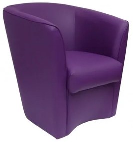 Poltrona poltroncina VALENTINA in ecopelle in tinta unita VIOLA