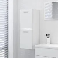 Armadio da Bagno Bianco 30x30x80 cm in Legno Multistrato 804988