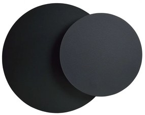 Applique da Parete Circle Nera, Luce Indiretta, Base G9 Colore del corpo Nero