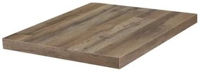 Top per lavabo Remix SENSEA L 90.4 x H 3.8 x P 49 cm rovere scuro listellare truciolare, disponibile su misura