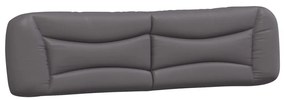 Cuscino testiera grigio 200 cm in similpelle