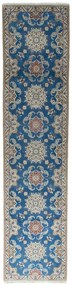 Nain Tappeto 90x390 Blu (Iran) Annodato A Mano