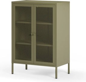 Armadietto verde in metallo 70x100x40 cm Fayna – Marckeric