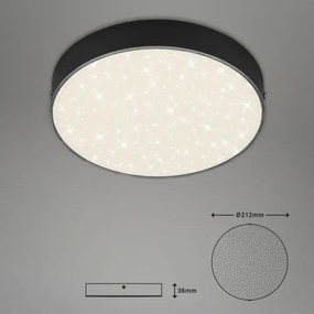 Briloner 7073-415 - Plafoniera LED STAR SKY LED/16W/230V diametro 21 cm nero