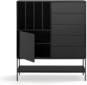 Armadietto nero 120x140x45 cm Platt – Teulat