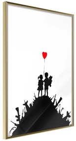 Poster  Banksy: Kids on Guns  Cornice Quadri Cornice d'oro, Larghezza x Altezza Home decor 20x30