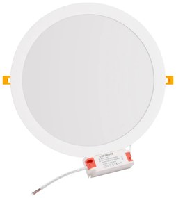 Pannello LED Rotondo 30W, 3.000lm, no Flickering, Foro Ø278-285mm Colore Bianco Caldo 3.000K