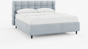 RAGNAR letto imbottito con vano contenitore e testiera capitonné avvolgente - elegante tessuto certificato Oeko-Tex®