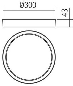 Redo 90156 - Plafoniera LED da esterno PONZA LED/18W/230V diametro 30 cm IP65