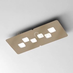 Bilbao p/m - plafoniera tortora  6 luci attacco gx53 65cm