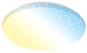Plafoniera Moderna Verb Plastica Bianco Led Integrato 18W 3000/4000/6000K