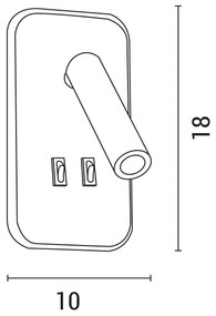 Luce Spot da parete a LED IRIS LED/14W/230V 3000K bianco