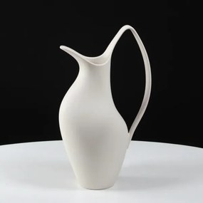 Vaso in ceramica bianco 33x17x19 cm