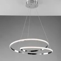 Sospensione Moderna con Led Integrato Metallo e Alluminio Cromo Serie Spira