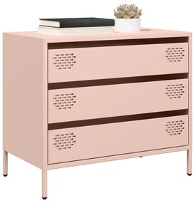 Credenza Rosa 68x39x58,5 Cm İn Acciaio Laminato A Freddo /