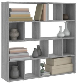 Libreria/divisorio grigio sonoma 105x24x102 cm