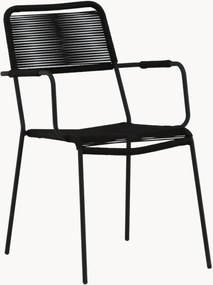 Set di 2 sedie da pranzo da giardino impilabili con braccioli Lindos