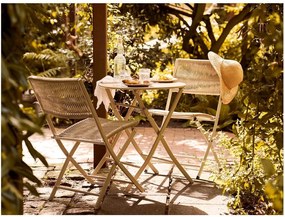 Set da pranzo da giardino beige in metallo per 2 persone Arcas – House Nordic