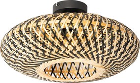 Plafoniera Smart Nera in Bambù 40 cm incl. Wifi A60 - Ostrava