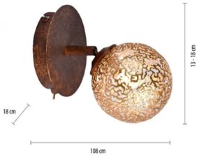 Paul Neuhaus 9031-48 - Luce Spot da parete GRETA 1xG9/40W/230V