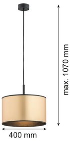 Argon 4291 - Lampadario su corda KARIN 1xE27/15W/230V ottone/nero