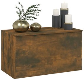 Cassapanca rovere fumo 84x42x46 cm in legno ingegnerizzato