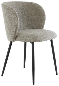 Sedia da pranzo grigia in imbottito Elyna – Light &amp; Living