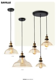 Redo 01-1002 - Lampadario a sospensione con filo SAVILLE 1xE27/42W/230V
