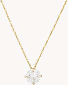Ciondolo in oro bianco con zirconi e catena Splendeur