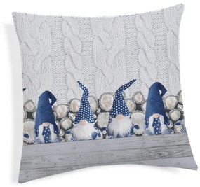 Federa cuscino Gnomi blu 40x40 cm Made in Italy