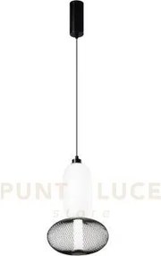 Lampadario a sospensione led inkas nera in vetro 18w 1860lm cct 300...