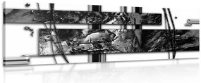 Quadro su tela – Astrazione di lusso in bianco e nero