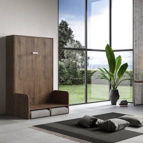 Letto scomparsa a una piazza e mezza a 120 cm KENTARO SOFŔ Noce