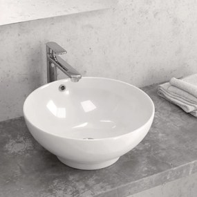 Lavabo D'Appoggio 40,5 Cm Karag Bianco Lucido