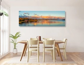 Quadro su tela – Tramonto sul lago