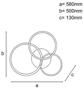 Plafoniera LED dimmerabile LED/64W/230V 3000-6500K + telecomando