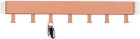Attaccapanni da parete color salmone in metallo con scaffale 72 cm Dax Play – Spinder Design