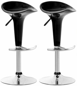 Set Di 2 Sgabelli Da Bar Regolabili Saddle / Schwarz