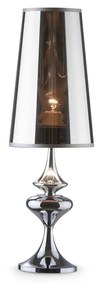 Lampada Da Scrivania-Ufficio Moderna Alfiere Metallo Cromo 1 Luce E27 55,5Cm