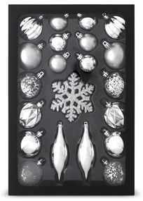 Retlux - Set di addobbi natalizi 25 pz argento