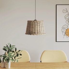 Paralume Da Soffitto Marrone Ø40x26 Cm İn Vimini /