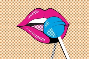 Carta da parati autoadesiva – Lecca-lecca pop art