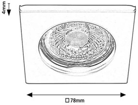 Rabalux 2150 - Lampada da soffitto ad incasso SPOT RELIGHT 1xGU5,3/25W/12V quadrato